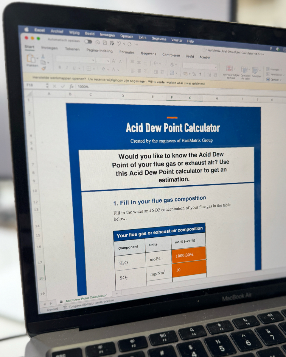 Visual van de Zuurdauwpunt Calculator (.XLS) met PDF-downloadknop